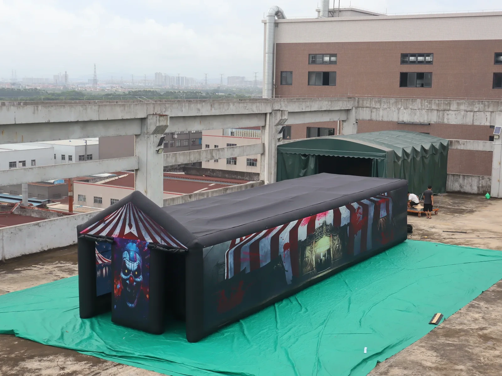 Commercial Inflatable Maze - Circus Removable Roof Double Passage - product view 1