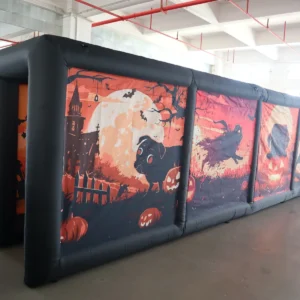 Commercial Inflatable Maze - Orange Halloween Open Top - product view 2