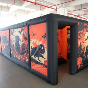 Commercial Inflatable Maze - Orange Halloween Open Top - product view 1