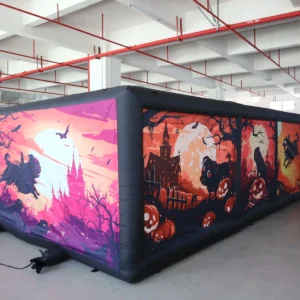 Commercial Inflatable Maze - Orange Halloween Open Top - product view 4