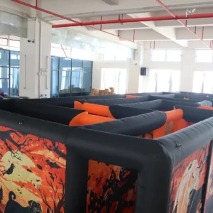 Commercial Inflatable Maze - Orange Halloween Open Top - product view 3