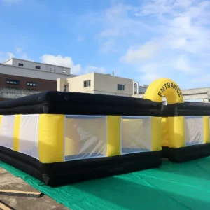 Commercial Inflatable Maze - Black Yellow Open Top - product view 3