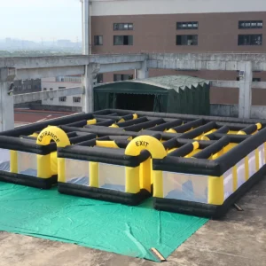 Commercial Inflatable Maze - Black Yellow Open Top - product view 1