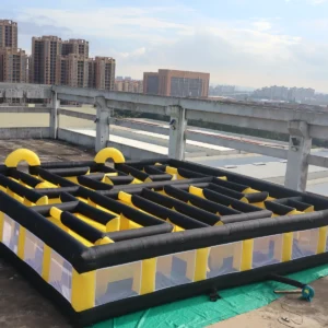 Commercial Inflatable Maze - Black Yellow Open Top - product view 2