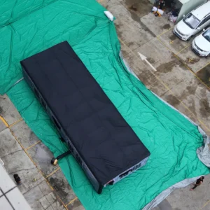 Commercial Inflatable Maze - Gray Wood Removable Flat Roof - product view 5