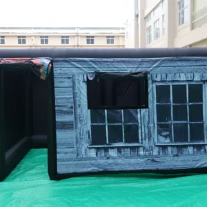 Commercial Inflatable Maze - Gray Wood Removable Flat Roof - product view 2