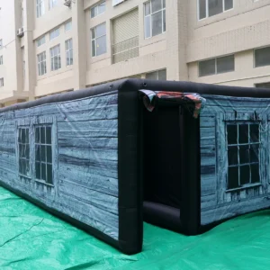 Commercial Inflatable Maze - Gray Wood Removable Flat Roof - product view 1