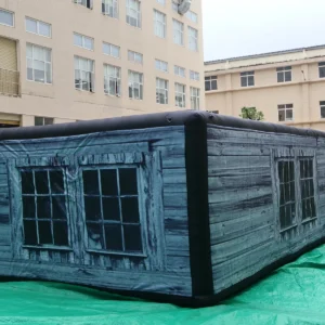 Commercial Inflatable Maze - Gray Wood Removable Flat Roof - product view 3
