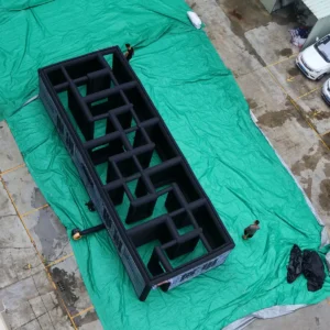 Commercial Inflatable Maze - Gray Wood Removable Flat Roof - product view 4