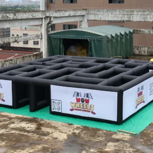 Air Science P172 10x10m White-Black Open-Top Inflatable Maze - product view 2