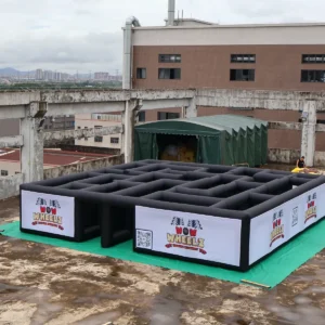 Air Science P172 10x10m White-Black Open-Top Inflatable Maze - product view 1