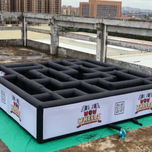 Air Science P172 10x10m White-Black Open-Top Inflatable Maze - product view 4