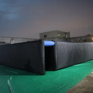 Commercial Inflatable Maze - 16x16m Black Orange Blue Open Top - product view 4