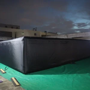Commercial Inflatable Maze - 16x16m Black Orange Blue Open Top - product view 5
