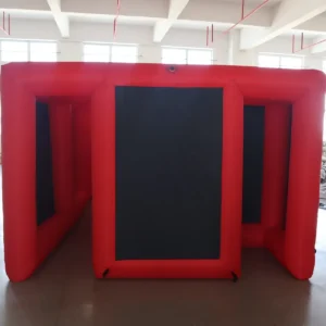 Commercial Inflatable Maze - Red Black Dual Passage Open Top - product view 4