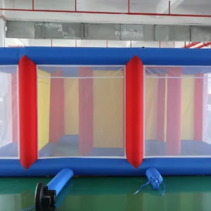 Commercial Inflatable Maze - Red Blue Yellow Mesh Open Top - product view 5