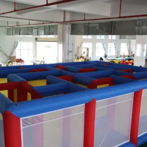 Commercial Inflatable Maze - Red Blue Yellow Mesh Open Top - product view 4