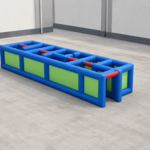 Commercial Inflatable Maze - Blue Lime Narrow Open Top - product view 3
