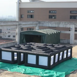 Commercial Inflatable Maze - Black White Panel Open Top - product view 2
