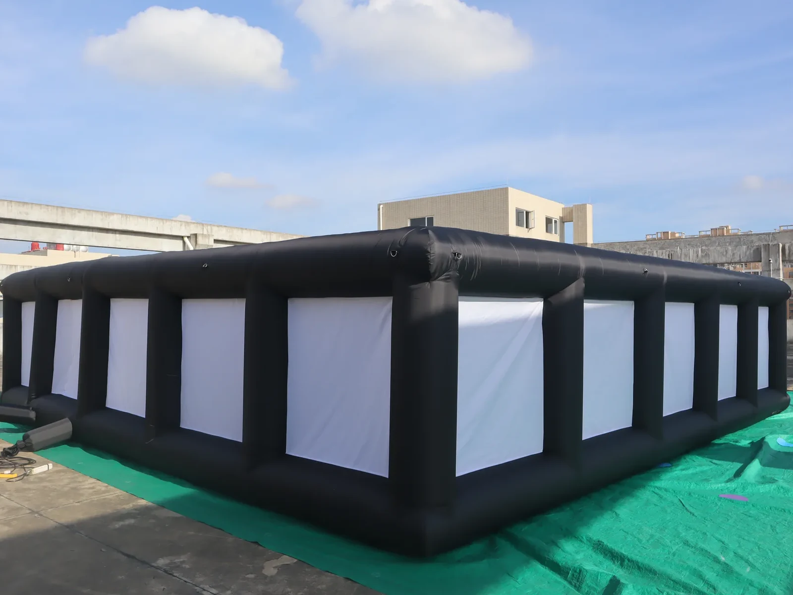 Commercial Inflatable Maze - Black White Panel Open Top - product view 1