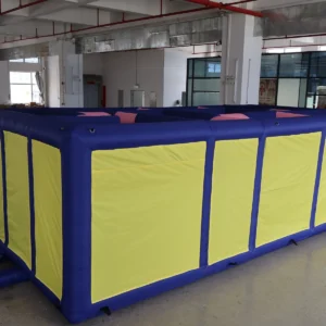 Commercial Inflatable Maze - Navy Yellow Green Open Top - product view 3