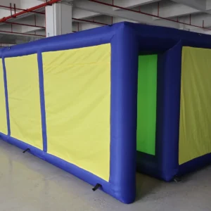 Commercial Inflatable Maze - Navy Yellow Green Open Top - product view 2