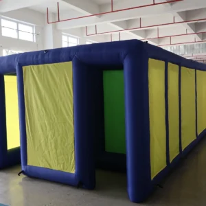 Commercial Inflatable Maze - Navy Yellow Green Open Top - product view 1