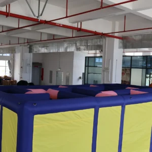 Commercial Inflatable Maze - Navy Yellow Green Open Top - product view 5
