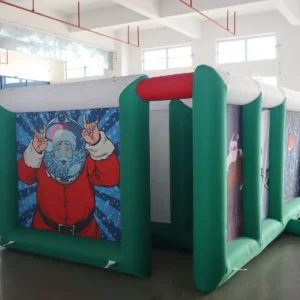 Commercial Inflatable Maze - Green Christmas Printed Open Top - product view 5
