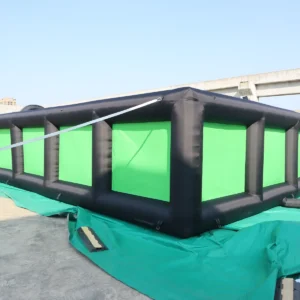 Commercial Inflatable Maze - Black Lime Green Dual Arch Open Top - product view 3