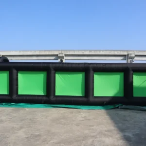 Commercial Inflatable Maze - Black Lime Green Dual Arch Open Top - product view 2