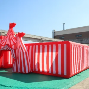 Commercial Inflatable Maze - Red White Circus Open Top - product view 4