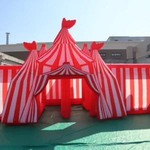 Commercial Inflatable Maze - Red White Circus Open Top - product view 2