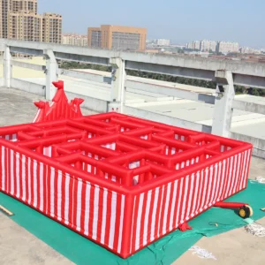 Commercial Inflatable Maze - Red White Circus Open Top - product view 5
