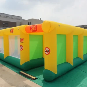 Commercial Inflatable Maze - Yellow Green Open Top - 10 x 10 x 2m - P186 - product view 4