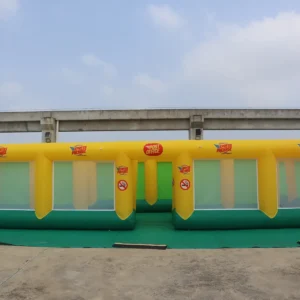 Commercial Inflatable Maze - Yellow Green Open Top - 10 x 10 x 2m - P186 - product view 1