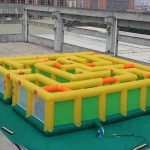 Commercial Inflatable Maze - Yellow Green Open Top - 10 x 10 x 2m - P186 - product view 5