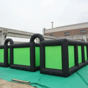 Commercial Inflatable Maze - Black and Green Open Grid - product view 5