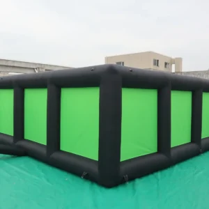Commercial Inflatable Maze - Black and Green Open Grid - product view 4