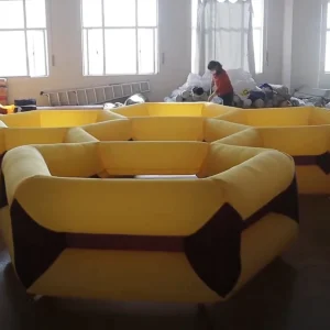 Air Science 5x5x0.74 yellow and dark-brown low-wall honeycomb inflatable maze - product view 5