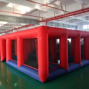 Air Science 5x10x2 red/blue open-grid inflatable maze - product view 3