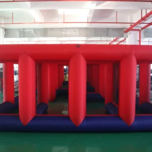 Air Science 5x10x2 red/blue open-grid inflatable maze - product view 2