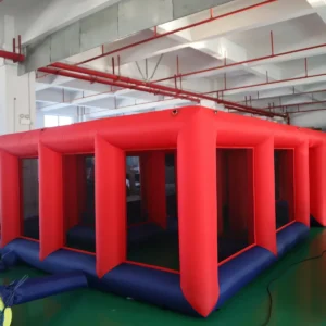 Air Science 5x10x2 red/blue open-grid inflatable maze - product view 1