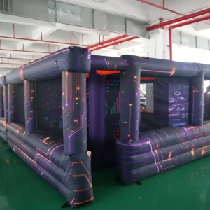 Air Science 4x9x2 purple/black technology-print open inflatable maze - product view 4