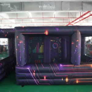 Air Science 4x9x2 purple/black technology-print open inflatable maze - product view 5