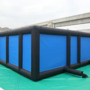 Air Science 7x7x2 black/blue open-top commercial inflatable maze - product view 3