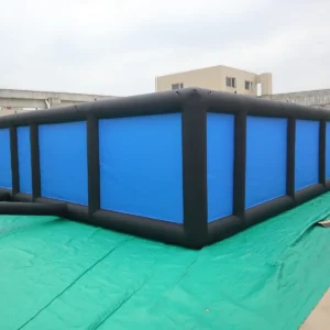 Air Science 7x7x2 black/blue open-top commercial inflatable maze - product view 5