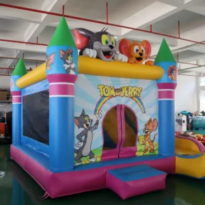 Air Science 4x5 cartoon castle slide bouncer - product view 4
