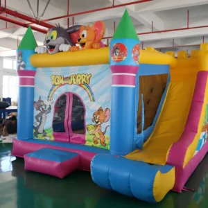 Air Science 4x5 cartoon castle slide bouncer - product view 1