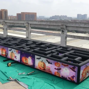 Air Science 6x20x2 Halloween-print long open inflatable maze - product view 1
